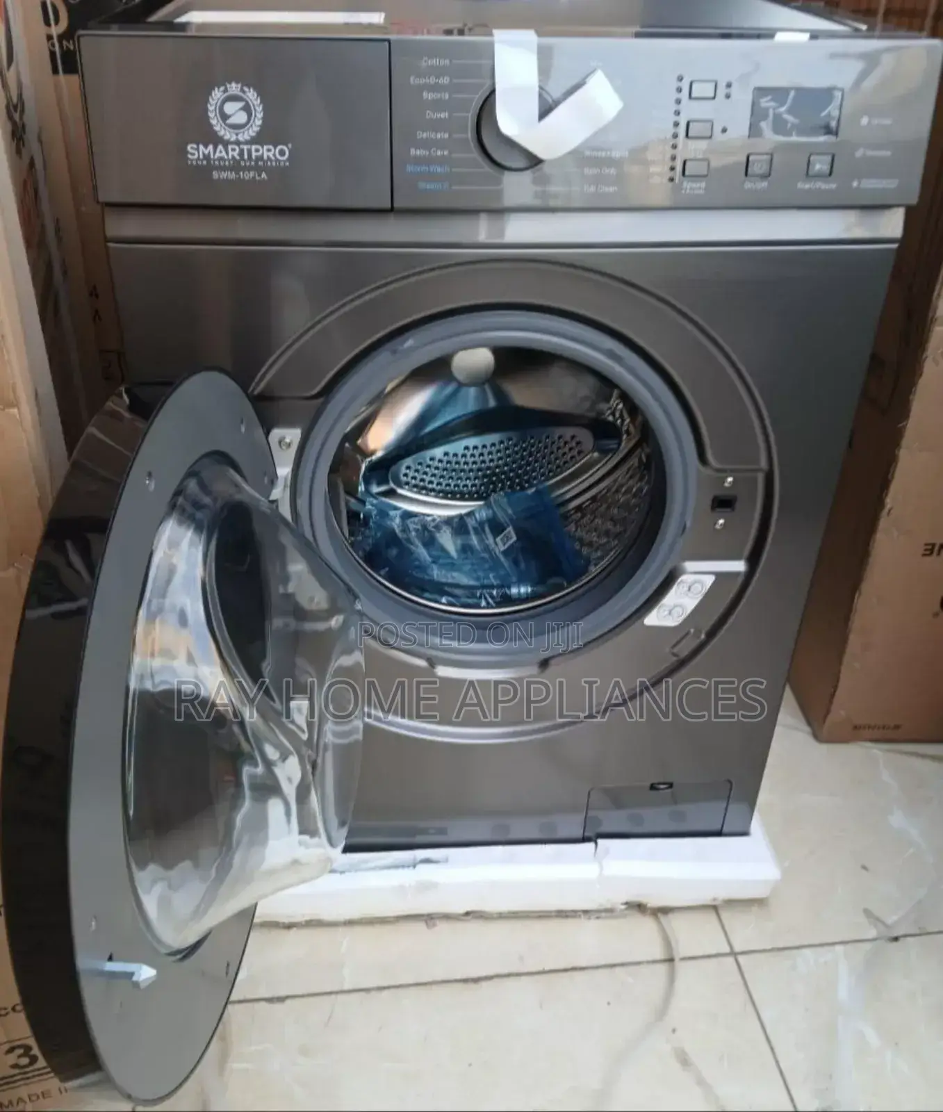 Smartpro 10kg Front Load Washing Machine Wash Spin