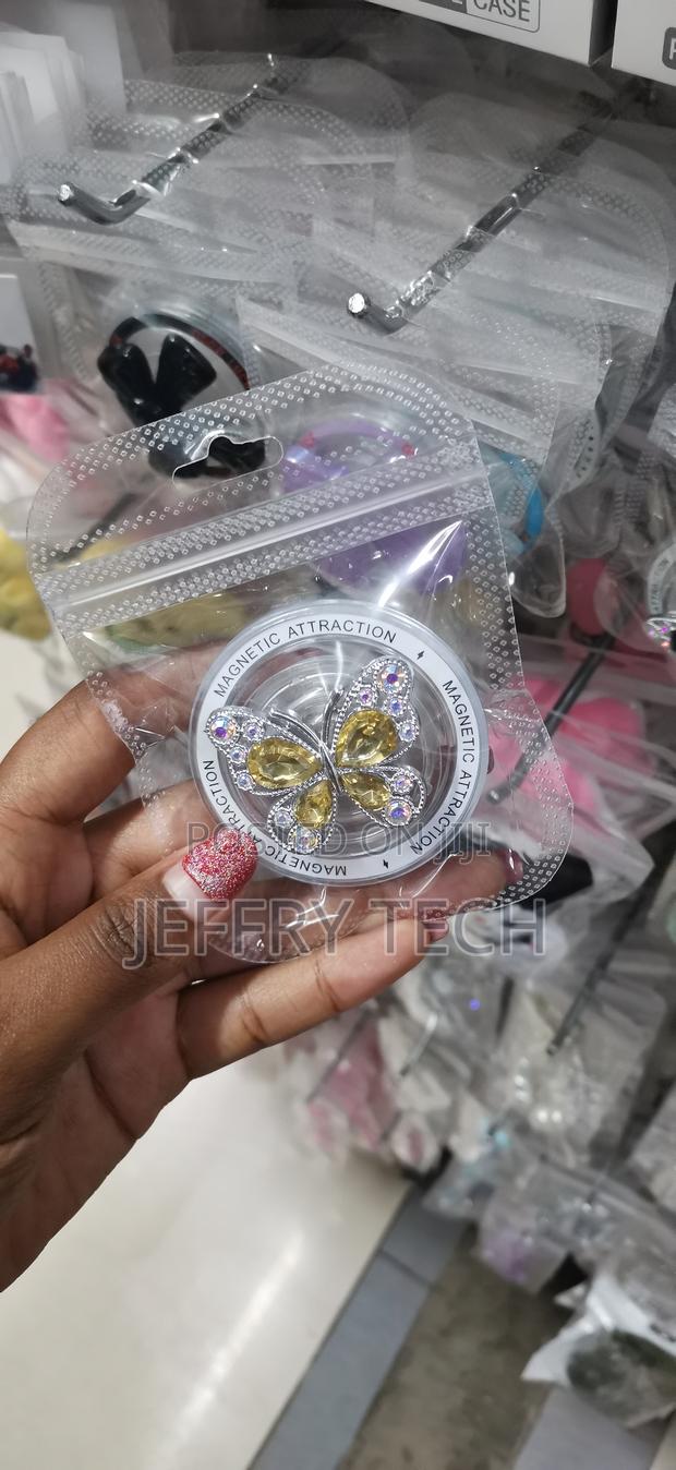 Butterfly Cell Phone Ring Grip Holder -Gold - thumbnail 2