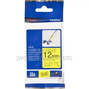 Brother 12mm X 8m Black on Yellow Label Tape