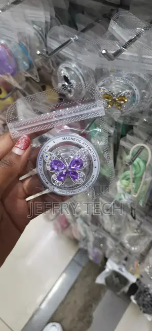 Omege Bling Glitter Phone Grip Butterfly Cell Phone Ring Holder