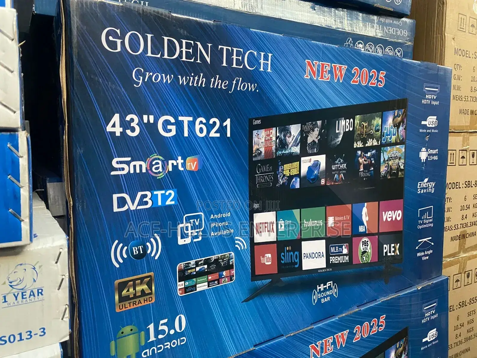 Goldentech Qled 43" Smart Android 15 Powered Tv - Frameless
