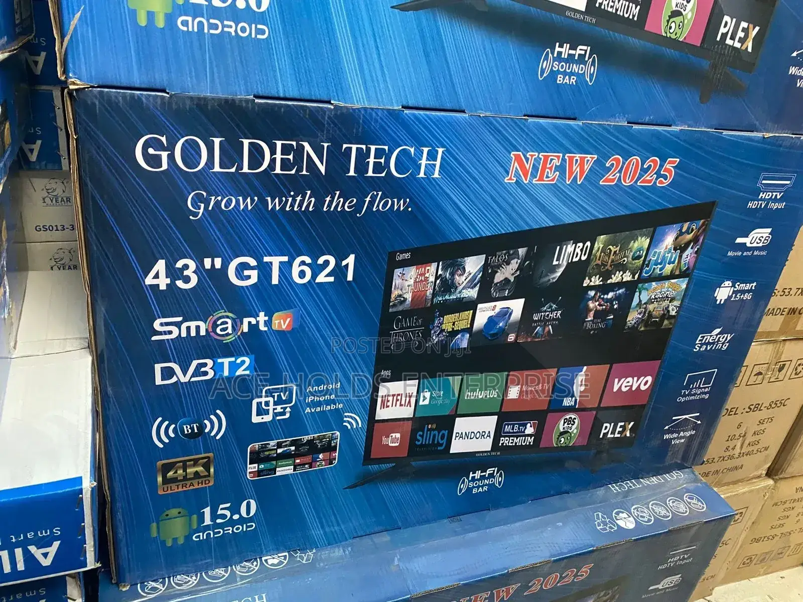 Goldentech Qled 43" Smart Android 15 Powered Tv - Frameless