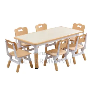 Premium Height Adjusting Kindergarten, Junior School Table & Chair Set