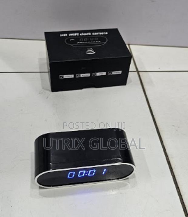 Smart Wireless Table Clock Wi-fi Camera Tf Card Recording With Audio