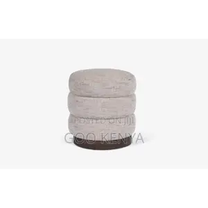 Home Vanity Stool; Soft Fabric White Vanity Stool