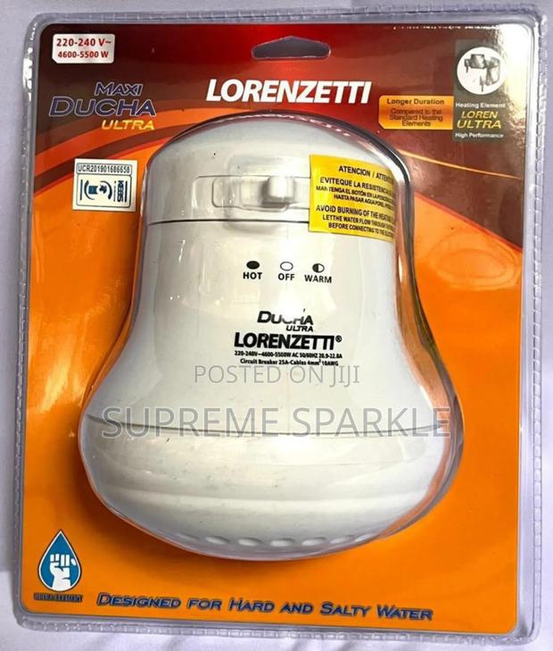 Lorenzetti Maxi Ducha Ultra Instant Shower Head.(Hard and Salty Water)