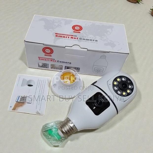 Smart Dual Lens 2mp PTZ Panoramic Outdoor Wifi Bulb Camera
