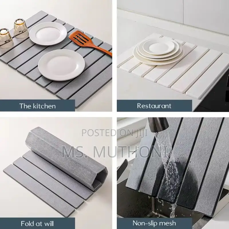 Multifunctional Fast Drying Stone Dish Drying / Bath Mat