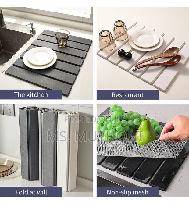 Multifunctional Fast Drying Stone Dish Drying / Bath Mat - thumbnail 9