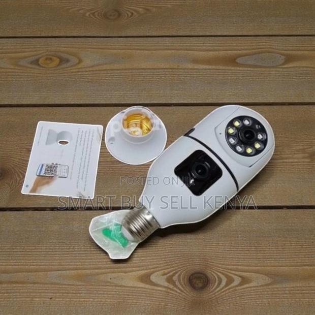 Dual Lens 1080p Hd Smart Wifi Bulb Camera With Infrared Night Vision