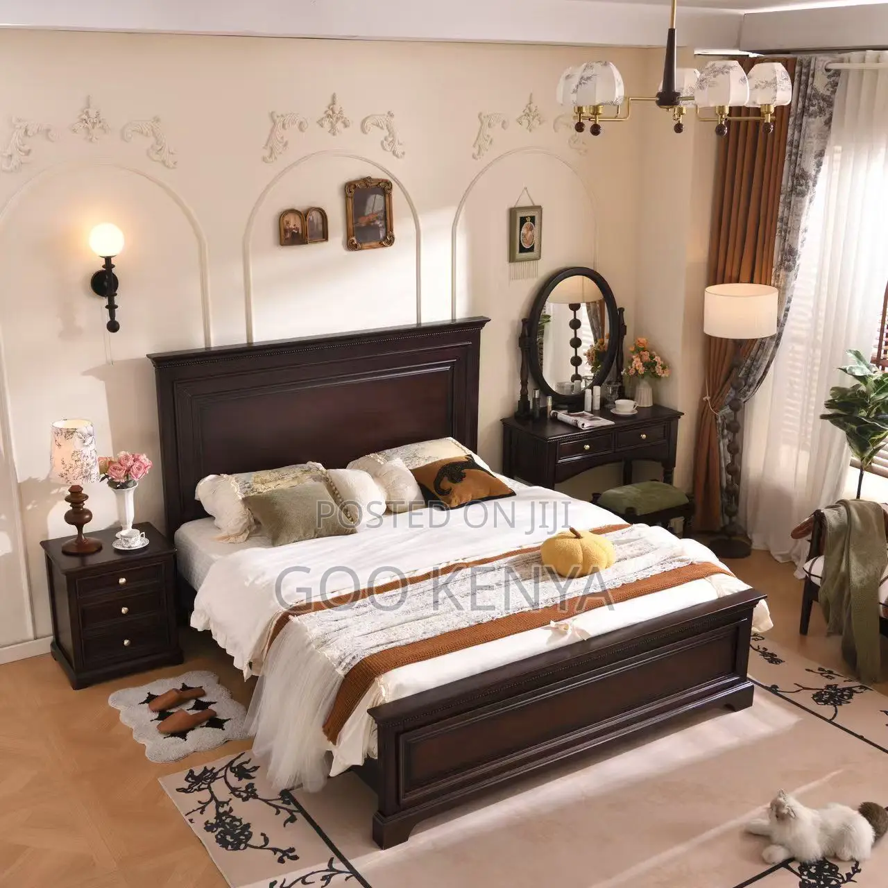 Home Bed; Master Bedroom High-end Wooden Bed