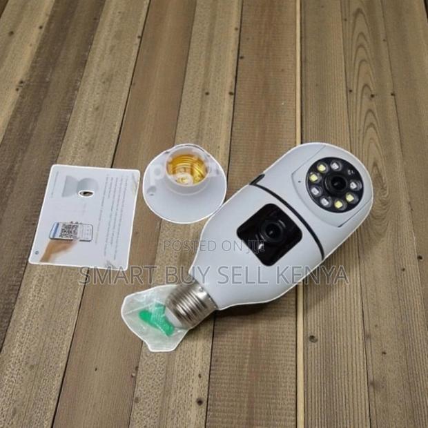 Cloud Storage Backup Support Dual Lens PTZ Rotating Wifi Bulb Camera