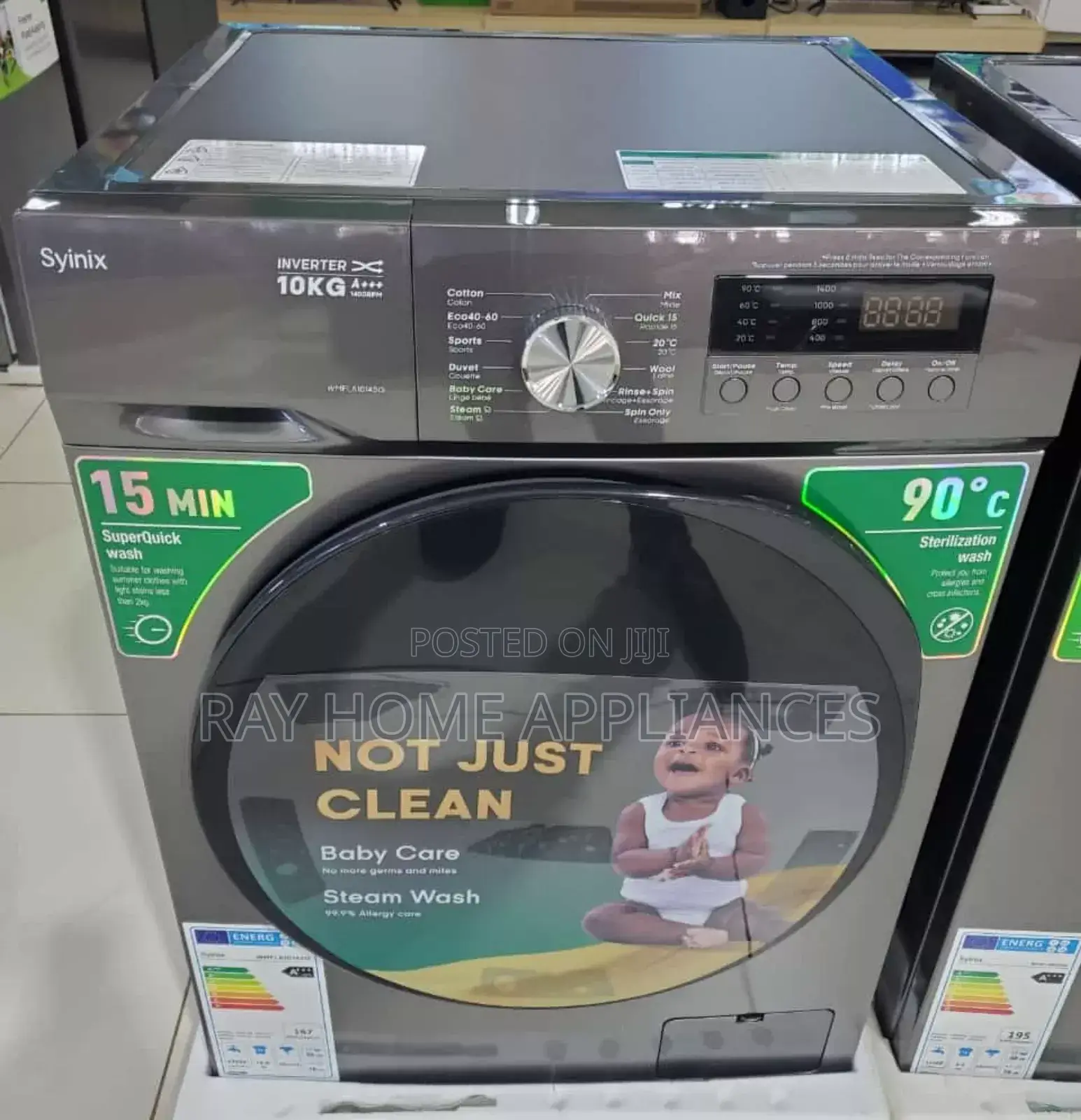 Synix Washing Machine Front Load 10kg Wash and Spin