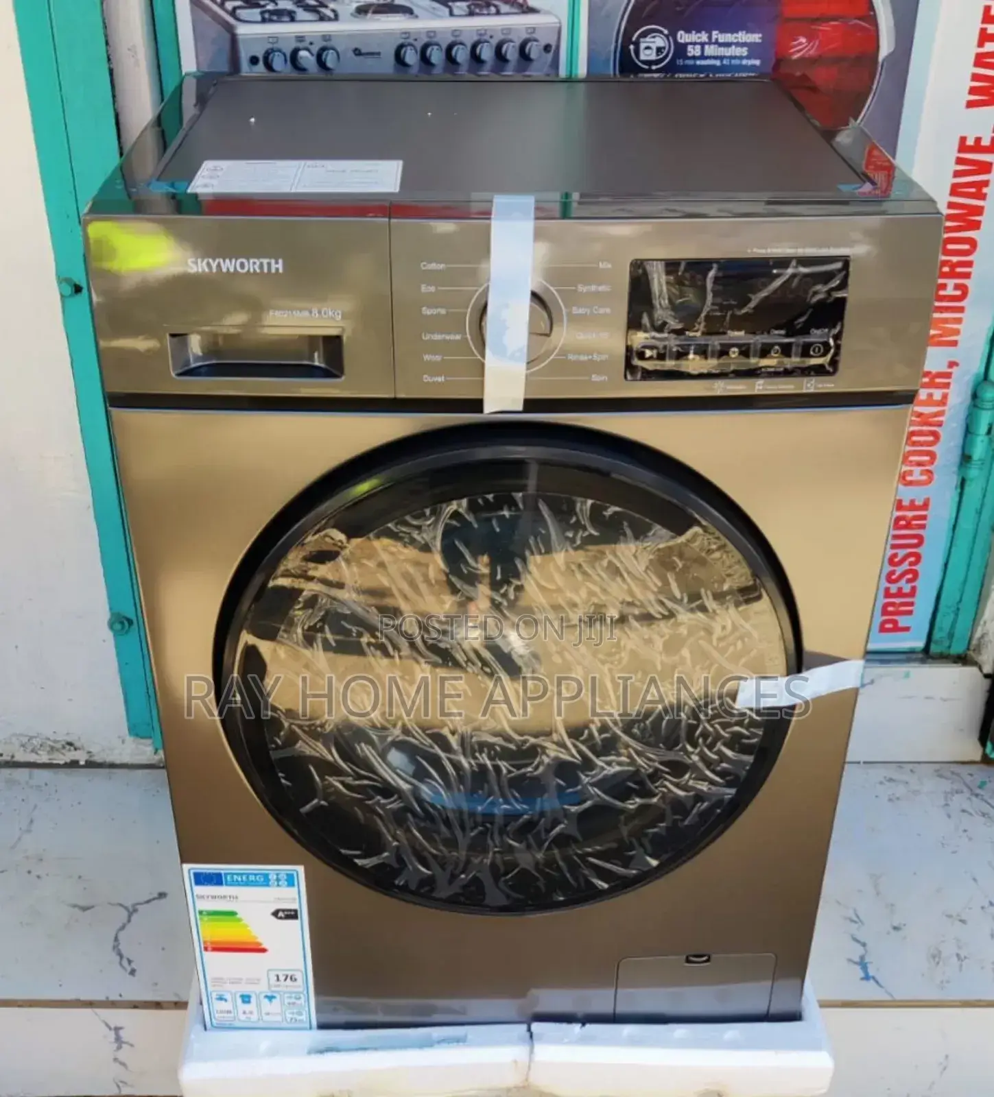 Skyworth Washing Machine Front Load 8kg Wash and Spin