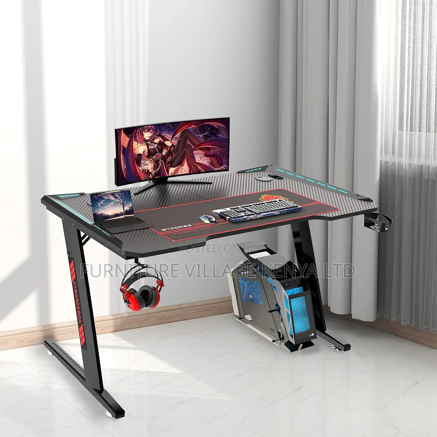 Generic Gaming Computer Desk With Lights