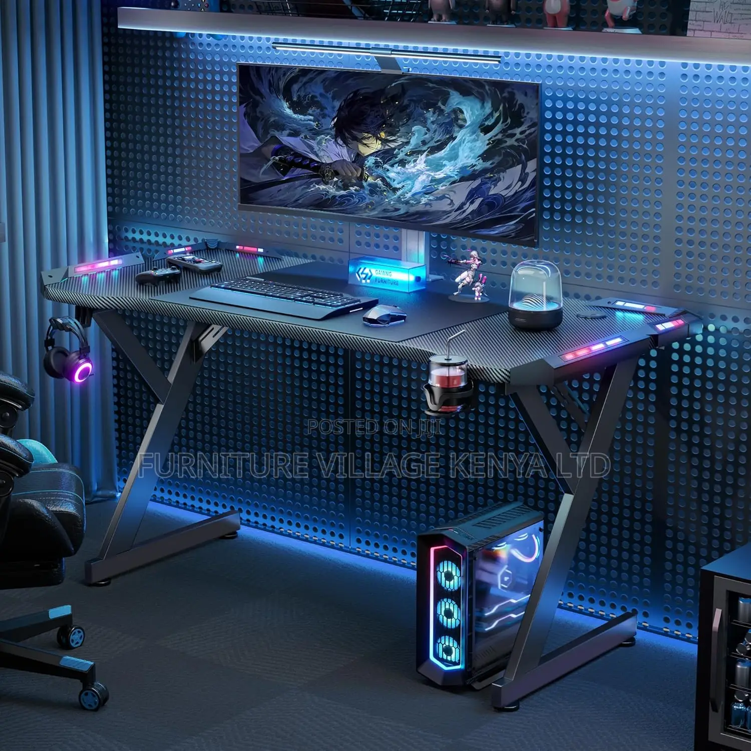 Generic Gaming Computer Desk With Lights