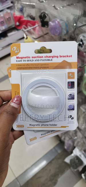 Silicone Magnetic Phone Grip - Finger Loop Design Ring -White - thumbnail 2