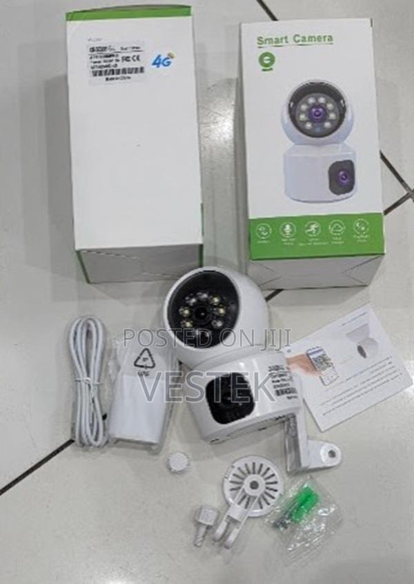 Wireless 4g Sim Card Dual Lens 4mp Night Vision CCTV Baby Monitor PTZ