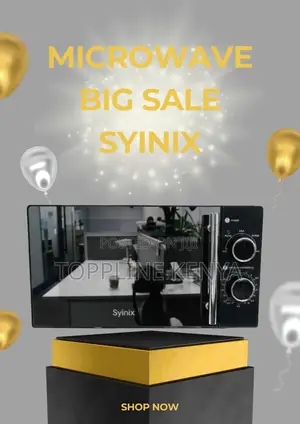 Syinix 20l Manual Microwave Oven – Mirror Finish Glass Design