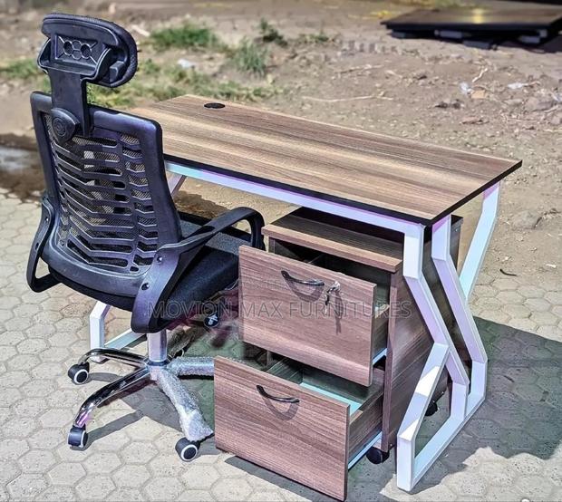 Metallic Office Table Office Set - main view