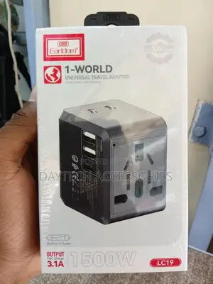 Earldom Es-Lc19 1-World Universal Travel Adapter – 3.1a Fast Charging