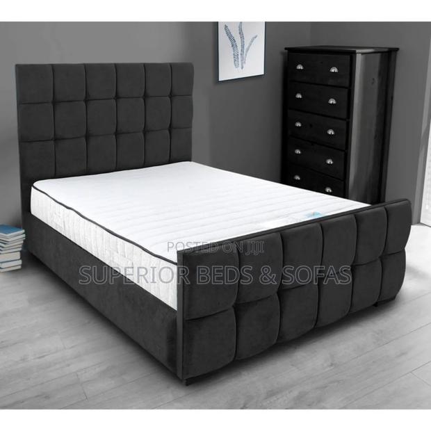 Black Panel Bed