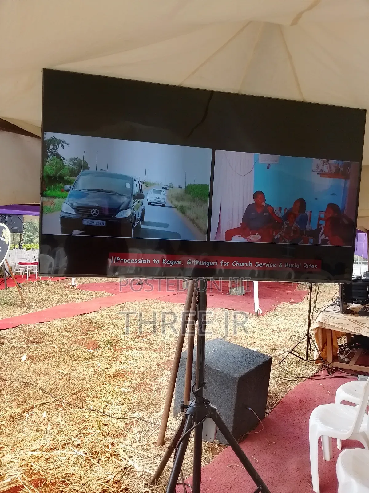 Tv Screen for Funeral Events in Overflow Events for Hire