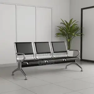 Office Waiting Bench : 3-Seater Office Reception Bench
