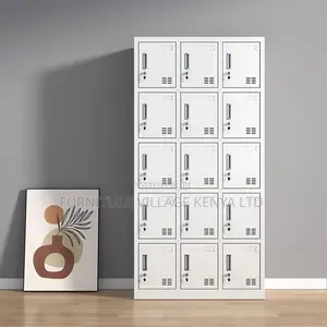 15-locker Steel Gym/ Hospital Cabinet