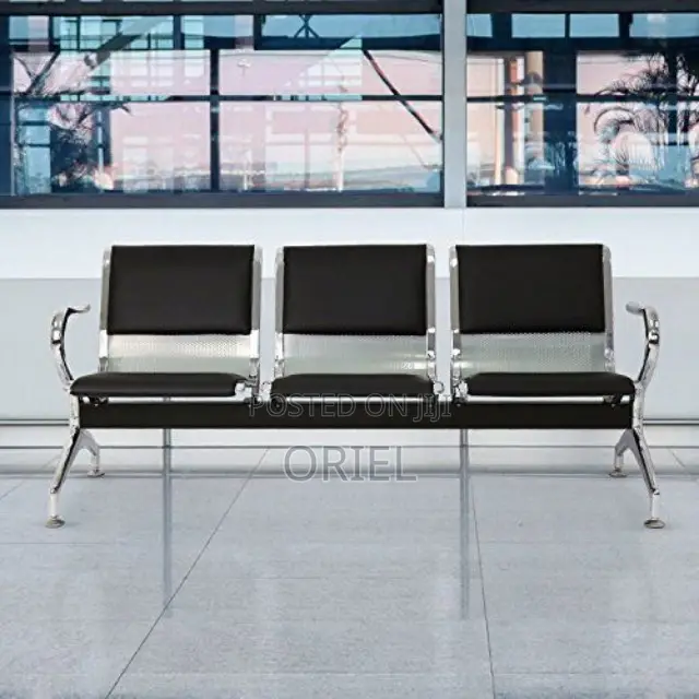 Office Waiting Bench : 3-Seater Office Reception Bench