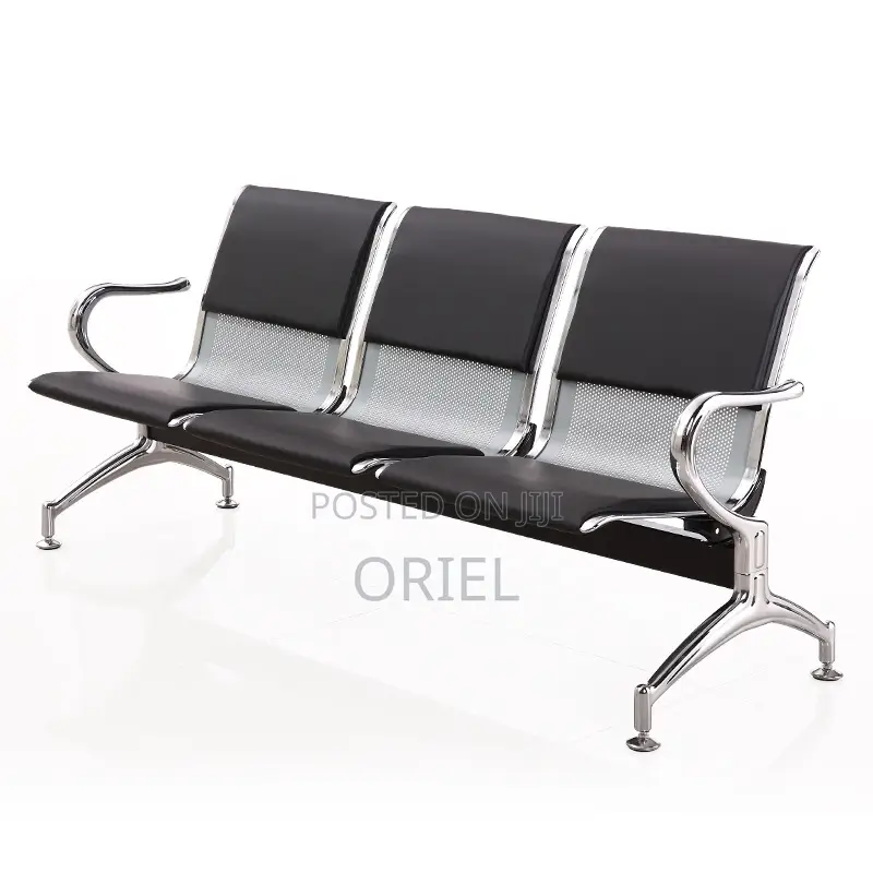 Office Waiting Bench : 3-Seater Office Reception Bench