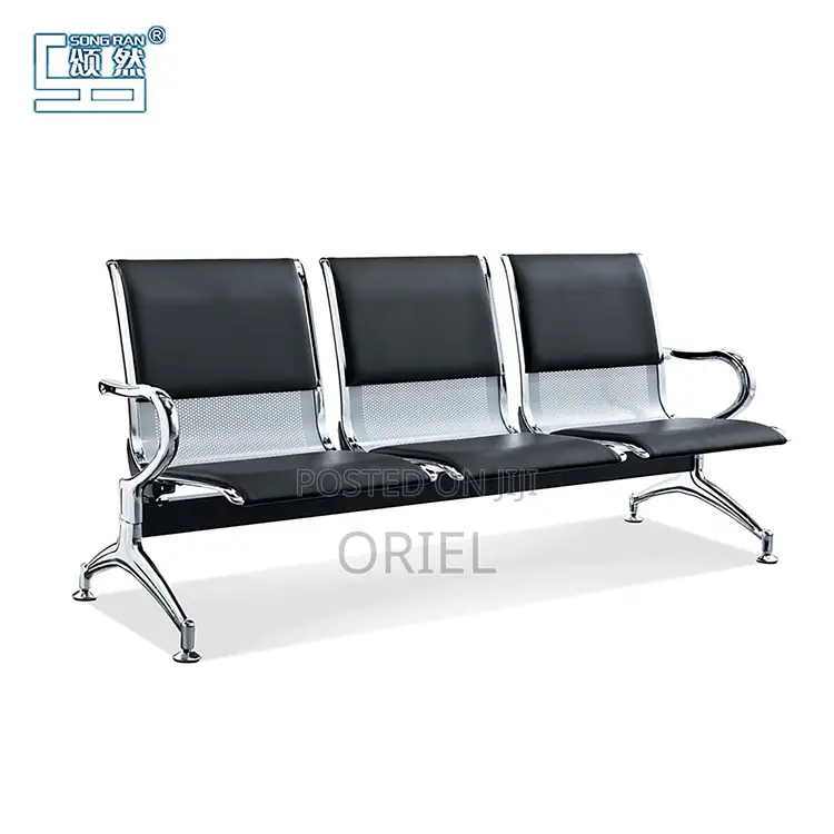 Office Waiting Bench : 3-Seater Office Reception Bench