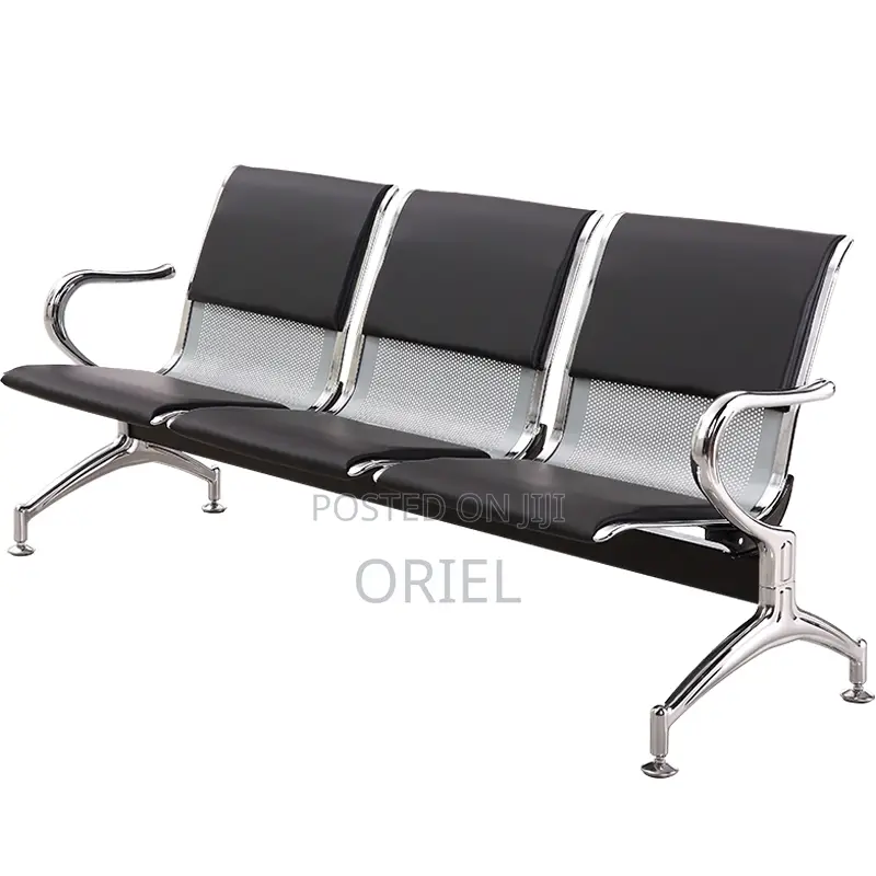 Office Waiting Bench : 3-Seater Office Reception Bench