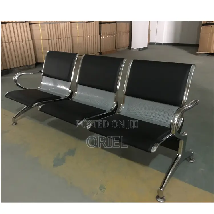 Office Waiting Bench : 3-Seater Office Reception Bench