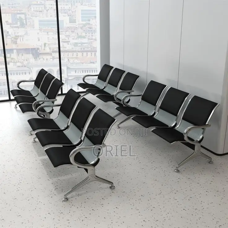 Office Waiting Bench : 3-Seater Office Reception Bench