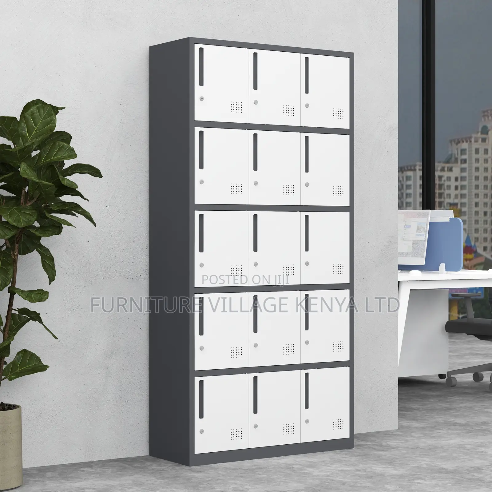 15-locker Steel Gym/ Hospital Cabinet