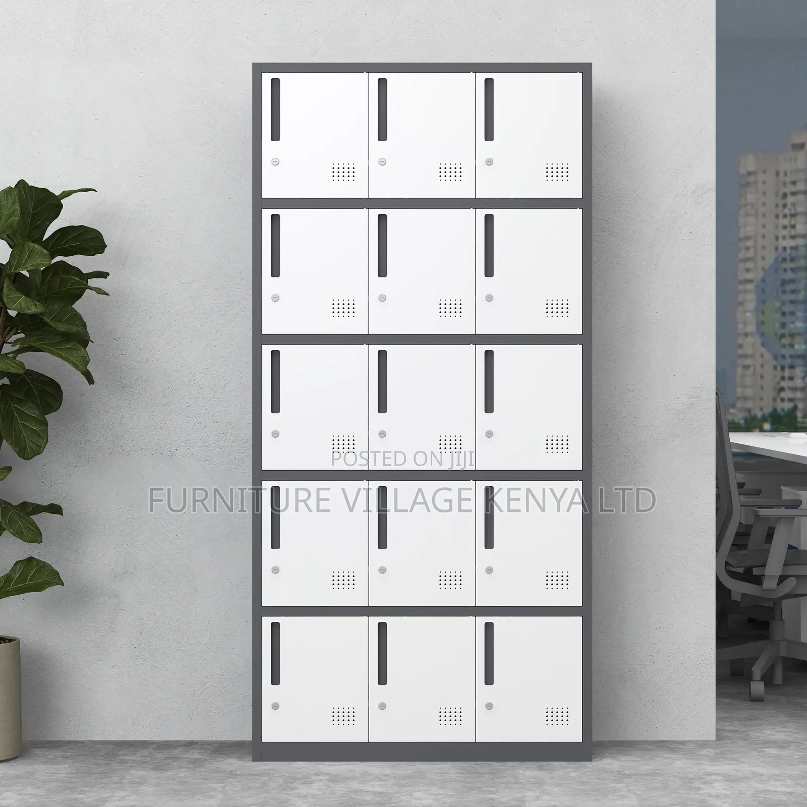 15-locker Steel Gym/ Hospital Cabinet
