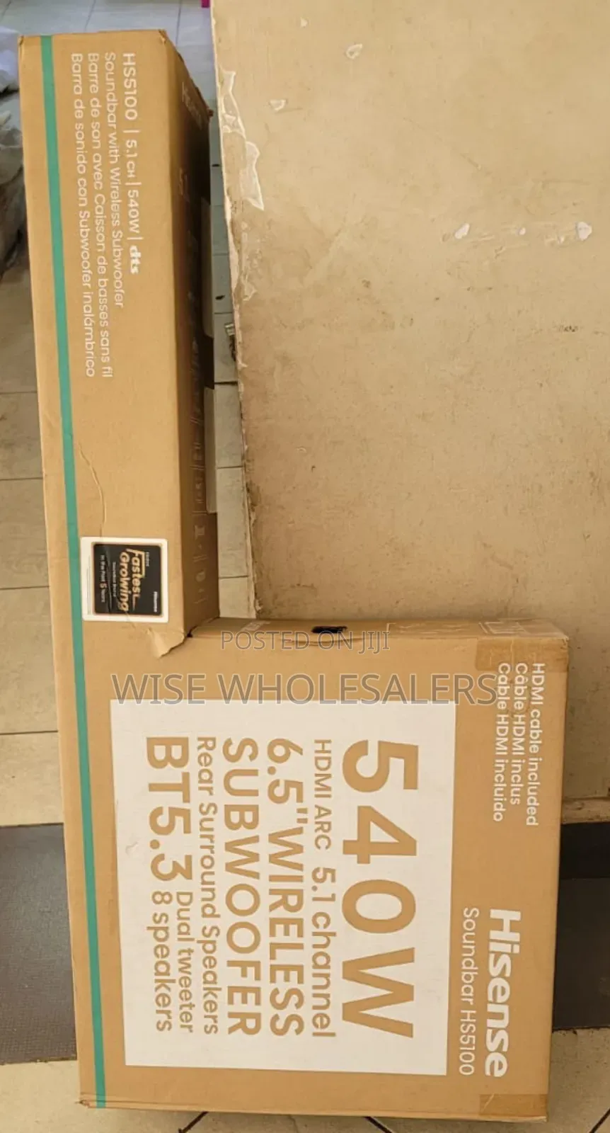 Hisense Hs5100 5.1 Channel Soundbar System With a Wireless