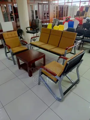 Office Waiting Bench : 5-Seater Office Waiting Padded Bench