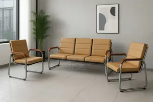 Office Waiting Bench : 5-Seater Office Waiting Padded Bench