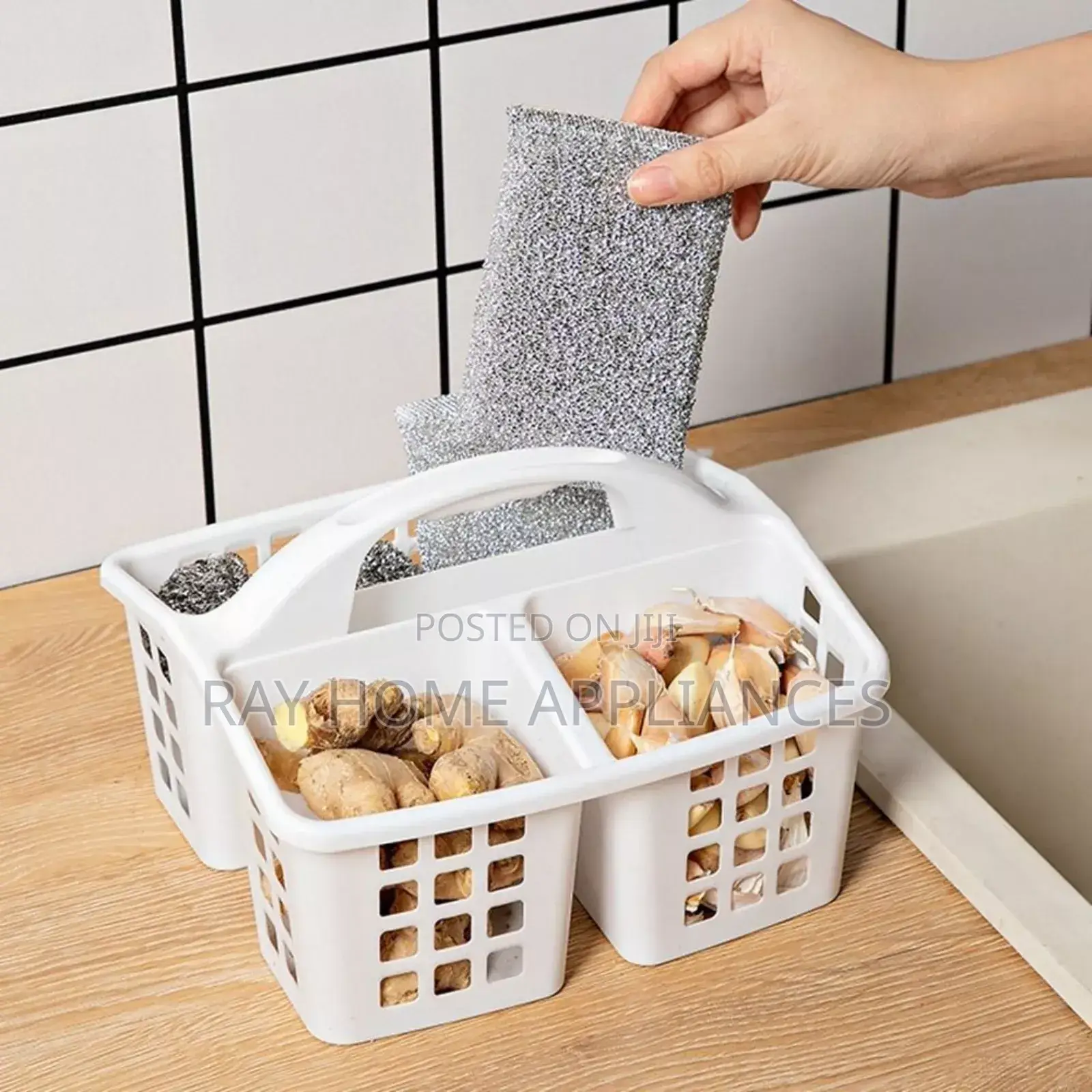 Bathroom Caddy /House Keeping Carrying Caddy/Multipurpose Basket
White