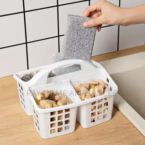 Bathroom Caddy /House Keeping Carrying Caddy/Multipurpose Basket
White