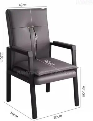 Modern Guest Reception Chair With Padded Armrest