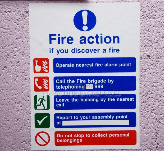Fire Action Sign ,,,,, - main view