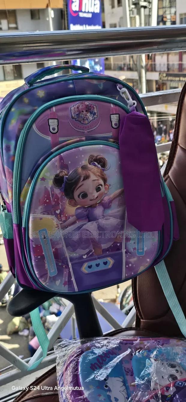 2 in 1 Cartoon Themed School BagSuitable for Grade 2-8 Size 16.5inch