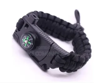 Survival Paracord Bracelets With Knife, Fire Starter, Compass, Whistle