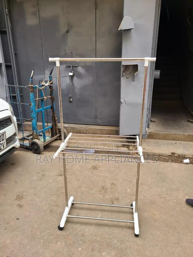 H-Type Coat Rack/Floor Coat Rack, Double Pole With Wheels