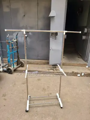 H-Type Coat Rack/Floor Coat Rack, Double Pole With Wheels