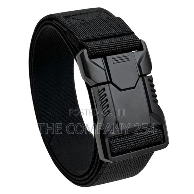 Tactical Belt Elastic Woven Zinc Alloy Buckle Outdoor Defense Unisex