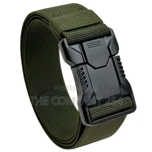 Tactical Belt Elastic Woven Zinc Alloy Buckle Outdoor Defense Unisex